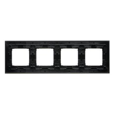 Rámeček 4-násobný Simon 54 Nature, IP20/IP44, kovový inox dark DRN4/83