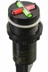 Ukazatel stavu SUS-01 G/R 220AC 22mm zelená/červená ELECO 1010007