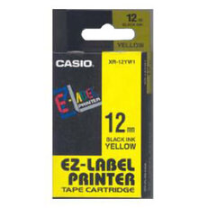 XR-12YW1 Páska CASIO originální plastová samolepicí šíře 12mm,návin 8m