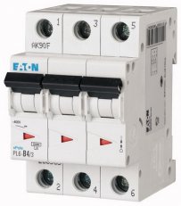 Jistič PL6-C4/3 char C, 3-pólový, 6kA, 4A EATON 286597