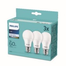 Philips LED žárovka sada 3ks 9-60W E27 806lm A60 4000K