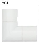 MO - L spojovací díl ve tvaru L - bílá (RAL 9003) TREVOS 16121