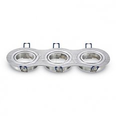 3 x GU10 Housing Round Aluminum Brush,
