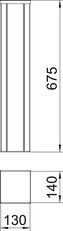 OBO ISSHS140700EL Instalační sloup, Podlaha, 676x135x145, Hliník, Alu eloxováno