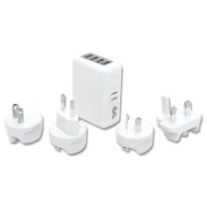 USB dobíječka, 4xUSB, 4 typy zástrček doprodej ECOLITE XJ4U-USB