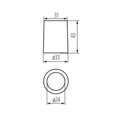 Keramická objímka HLDR-E14 (CH143-E14), KANLUX 02170