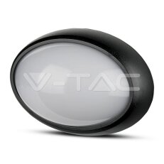 12W LED Full Oval Ceiling Lamp Black Body IP66 White, VT-8010 V-TAC SKU1269
