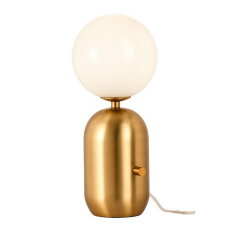 Stolní lampa HELIOS VE 1x42W E27 MATT GOLD /WHITE GLASS D200 REDO 01-2931