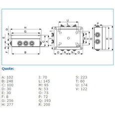 IP55 05 GRI 05508 rozvodnice s průchodkami 240/190/90 mm IBOCO 05508