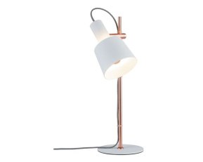 Stolní lampa Neordic Haldar bílá/měď 796.58 PAULMANN 79658