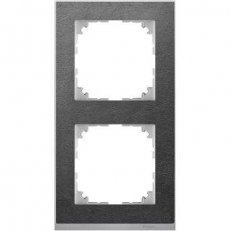 Merten Rámeček dvojnásobný M-Pure Decor, Slate/Aluminium SCHNEIDER MTN4020-3669
