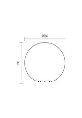 Venkovní svítidlo BALOO CD 56CM E27 1X23W IP65 OPAL REDO 9971