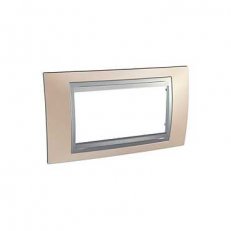 Unica Top rámeček čtyřmodulový Onyx Copper/Aluminium SCHNEIDER MGU66.104.096