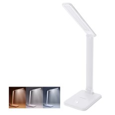 LED stolní lampička 10W, 490lm, změna CCT, stmívání, bílá SOLIGHT WO64-W