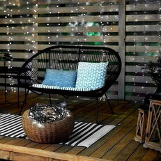 LED venkovní vánoční řetěz 50 LED 5m přívod 5m 8 funkcí časovač IP44 studená