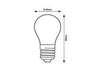 Světelný zdroj Filament LED, E27 G45, 2W, 470lm, 3000K RABALUX 79015