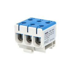 Svorka univerzální UK 50/3 N 160A 1pól. AL/CU krytá modrá na DIN ELEMAN 1006617