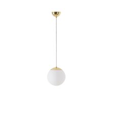 Závěsné LED svítidlo se skleněným stínidlem ADRIA S1 8W IP40 DALI 3K mosaz