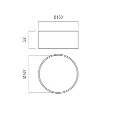 XROLL RND. CEILING FITTING 18W 220-240V