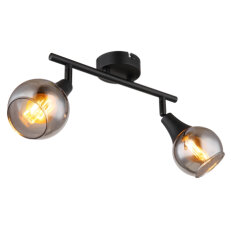 Nástěnné svítidlo GLYPTAR černá 2x40W E14 IP20 GLOBO 57904-2