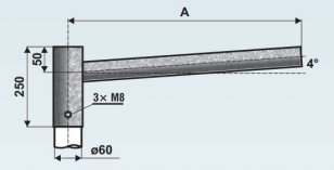 UD 2/60 - 1000/120 výložník rovný