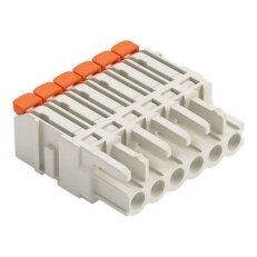 1vodičová pružinová svorkovnice, Páčka, Push-in CAGE CLAMP, Světle šedá