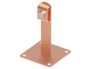 Držák vedení na kovovém podstavci pro drát průměr 8/10mm, Cu GROMTOR 402214