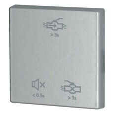 CWIZ-01/h3 Kryt RF tlačítka 55x55mm s potiskem symbolu zaplavení Stříbrná matná