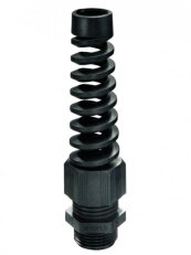 Vývodka ESKVS-L M12X1,5 PA BK IP68 dlouhý závit anti-kink spirála WISKA 10061215