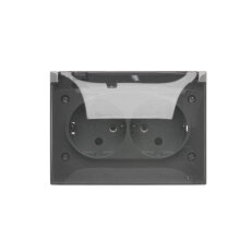 Zásuvka silová typ F kompaktní 2 násobná