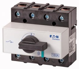 DMM-160/4 Odpínač DUMECO 160A 4-pól zadní montáž s ovládací pákou Eaton 6093346