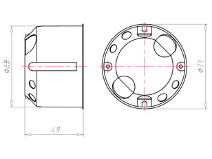 Krabice přístrojová O-range hloubka 49 mm, do dutých stěn KAISER 9063-02