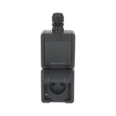 ATLAS 2K IP65 Zásuvka 2x 2P+PE, 2-nás svislá s vývodkou M20, na povrch, antracit