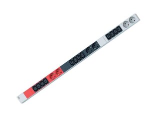 Bachman 800.0109 ALU 1U 12xC13 6xCEE7/3 3ph power 3,0m CEE 16A rd