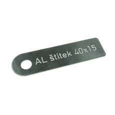 Identifikační štítek hliníkový 40x15/cel