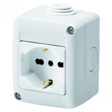 27 COMBI Zásuvka 2P+E+16A, IT/DE, šedá GEWISS GW27812