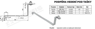 Podpěra vedení pod tašky PV 11c (FeZn) TREMIS V177