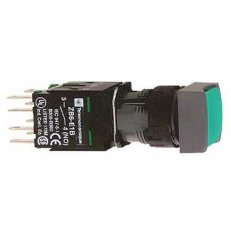 Schneider XB6CA35B Ovládač stiskací, lícující s návratem, 1 Z + 1 V - zelený