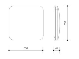 Přisazené stmívatelné LED svítidlo 25W PLAFON SQUARE DIM CCT LEDMED IP20