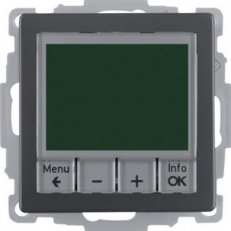 Digitální termostat s nastavením času, Q.x, antracit sametová BERKER 20446086