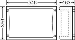 Prázdná skříň ENYSTAR, 306x486x136mm, neprůhledné dveře HENSEL FP 0421