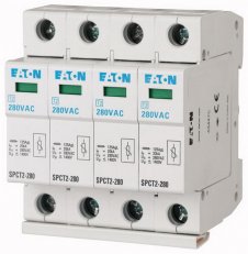 Eaton 167596 Svodič přepětí třídy T2 (II,C),modulový,4pól,Un=280V