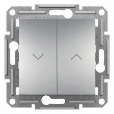 Asfora Žaluziový tlačítkový ovládač bezšroubový, alu SCHNEIDER EPH1300161