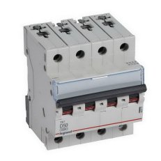 TX3 JISTIČ, 4 PÓLOVÝ, CHAR. D, 50A 6000A LEGRAND 403777
