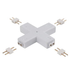 Propojovací konektor tvar X pro jednobarevné LED pásky 8 mm