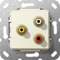 Cinch audio, Composite Gender changer vložka krémově bílá GIRA 563601