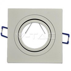 1 x GU10 Housing Square White,  VT-782