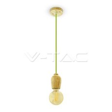 Závěsné svítidlo V-TAC Wooden Green Wire VT-7778
