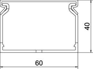 OBO HFVDK 4060 lgr Propojovací kanál LK4H bezhalogenový 40x60x2000 světle šedá