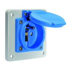 Zásuvka vestavná 16A 3p 230V IP54 CZ Quick-Connect (modrá) BALS 71121